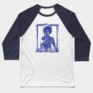 Pam Grier Blue Scene Baseball T-Shirt